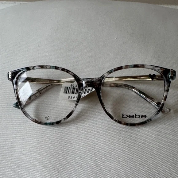 Bebe Women's Elegant Patterned Glasses - Blue/Brown Floral BB5215 - Picture 8 of 12